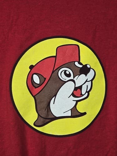 Buc-ee's Iconic Beaver Logo Graphic T-Shirt Red Men's Large #R55r - Thumbnail 5