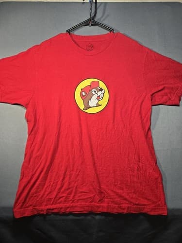Buc-ee's Iconic Beaver Logo Graphic T-Shirt Red Men's Large #R55r - Thumbnail 2