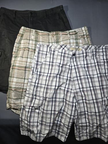 Wrangler & Assorted Plaid Cargo Shorts Lot of 3 Men's Size 38 Casual #S76s