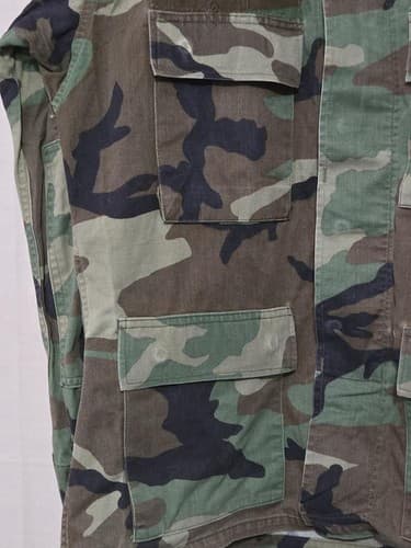 US Army BDU Jacket Medium Short Woodland Camo Ripstop Combat Coat USGI#P43p - Thumbnail 4