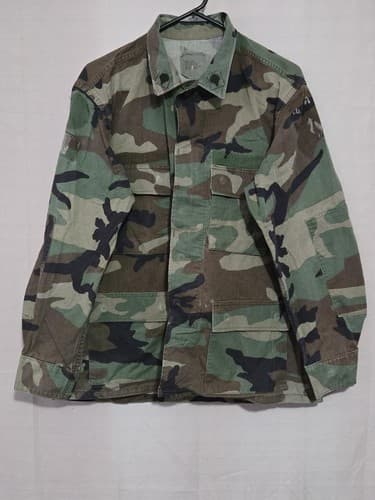 US Army BDU Jacket Medium Short Woodland Camo Ripstop Combat Coat USGI#P43p