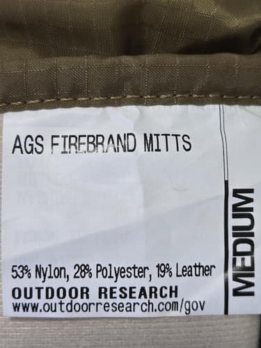 AGS Firebrand TF Mitts GORE-TEX Extreme Cold Weather Waterproof Medium Ski Hike - Thumbnail 3