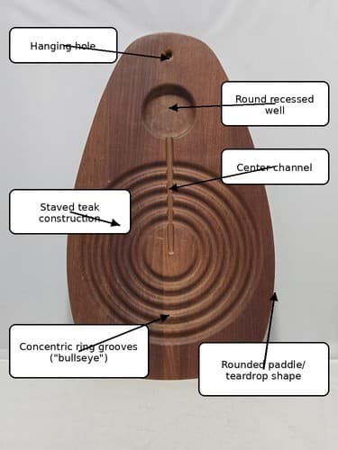 Dansk Designs IHQ Denmark Staved Teak Serving Cutting Board MCM VGC #R14r - Thumbnail 3