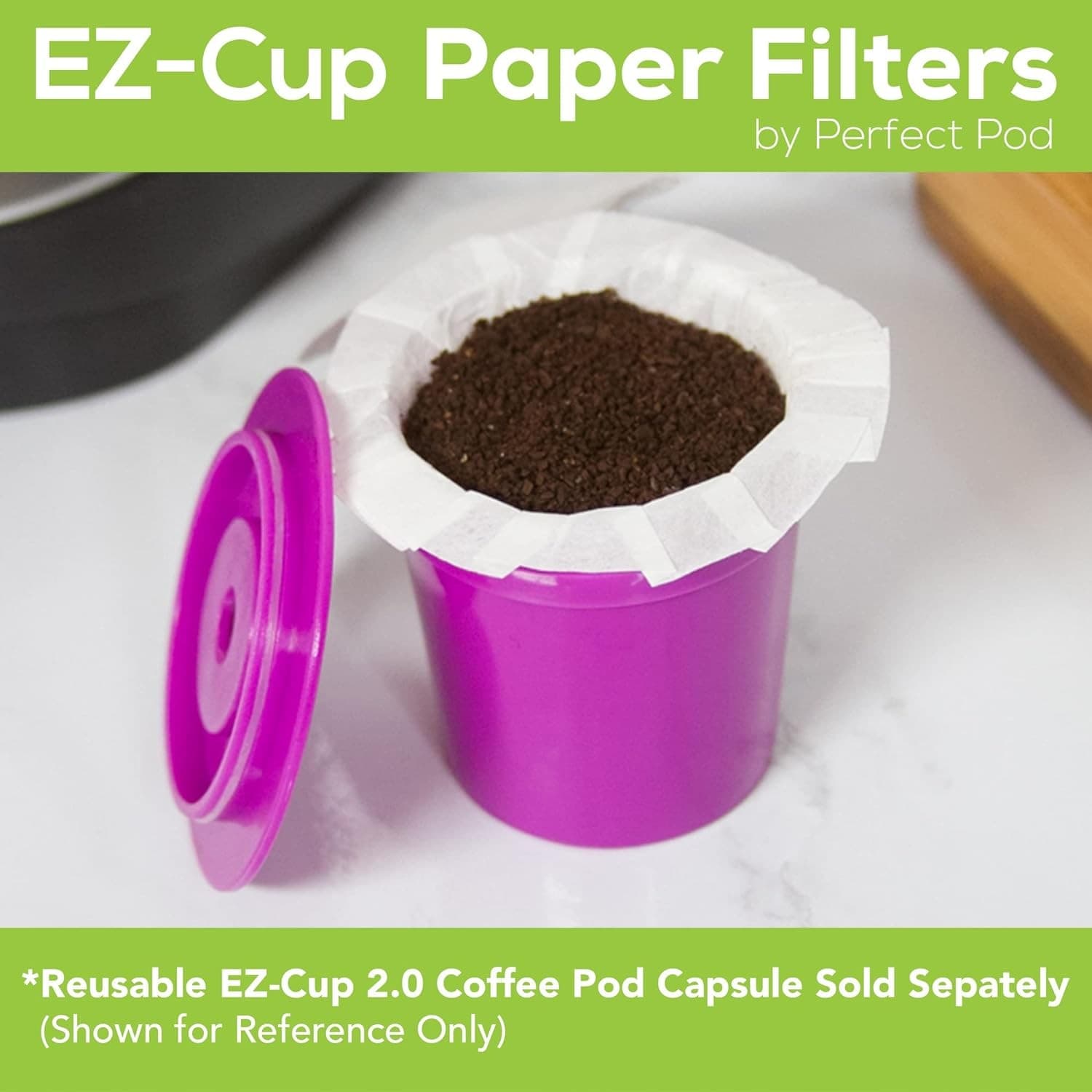 Perfect Pod EZ-Cup 2.0 Paper Filters Reusable K-Cup Liners 50ct (Pack of 6) 300 - Thumbnail 5