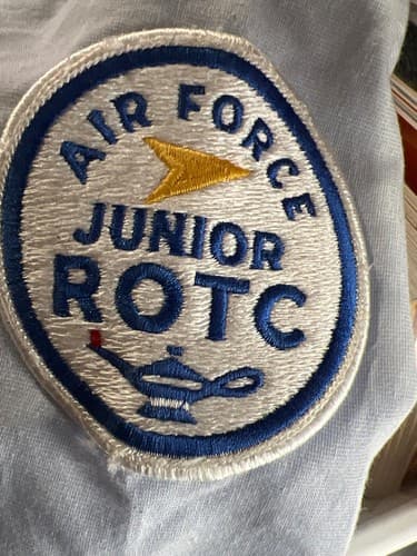 US Air Force JROTC Blue Dress Shirt Mens 16 Short Sleeve DLA Military Patch S29a - Thumbnail 6