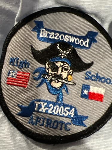 US Air Force JROTC Blue Dress Shirt Mens 16 Short Sleeve DLA Military Patch S29a - Thumbnail 7