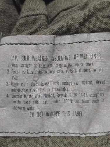 USGI M81 Woodland Camo Cold Weather BDU Helmet Liner Cap Pile Hat Size 7 3/4 - Thumbnail 10