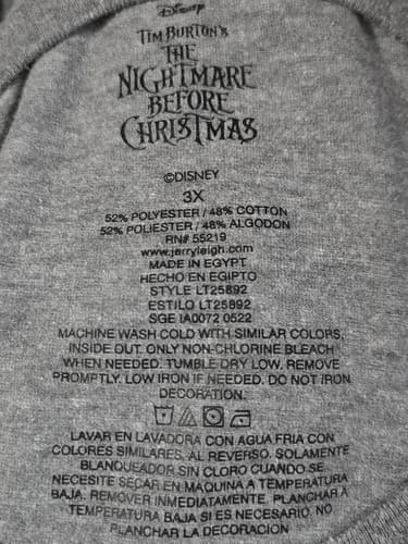 Disney Nightmare Before Christmas T-Shirt Mens 3XL Jack Skellington VGC #S16s - Thumbnail 4