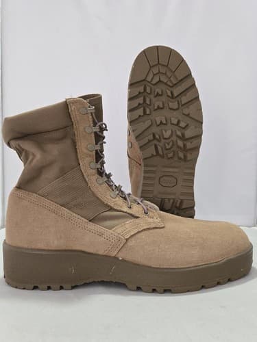 Men's Hot Weather Combat Boots Panama Outsole Coyote Tan Sand US 14 R USMC Army