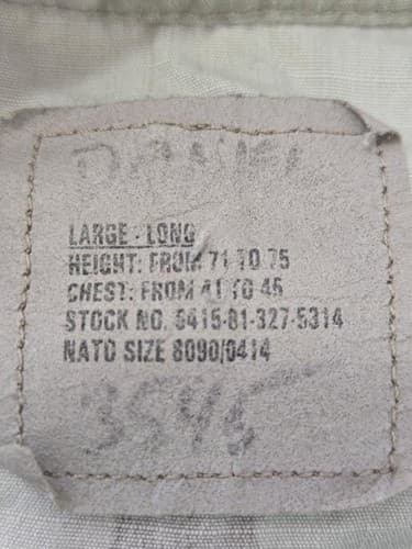 US Army DCU Desert Camo BDU Field Coat Jacket Large Long NSN: 8415-01-327-5314 - Thumbnail 7