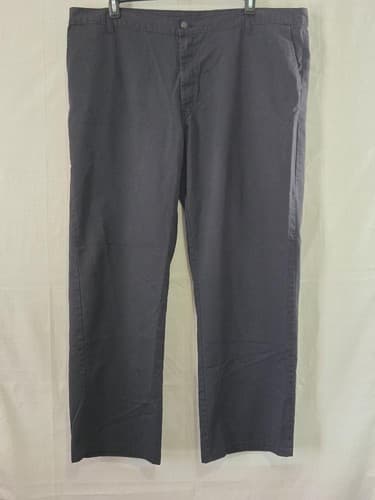 Dickies Navy Blue Work Pants Men's Size 44x32 Flat Front Chino Poly Cotton #DC64