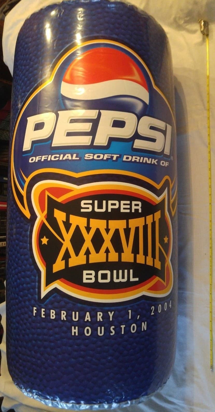 Pepsi Super Bowl XXXVIII 2004 Giant 3ft Inflatable Promo Can Football NFL #O67o