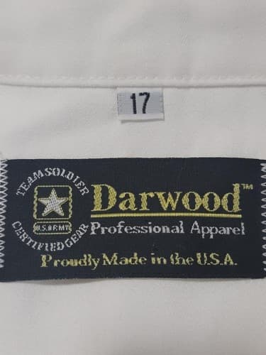 DSCP US Army Shirt Light Green Short Sleeve Military Uniform Size 17 #C52c - Thumbnail 7
