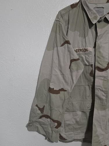 Vintage 1999 USGI DCU Jacket 3 Color Desert Camo LARGE SHORT NSN - Thumbnail 2