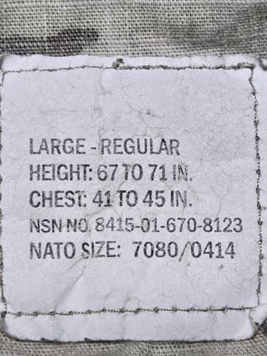 IHWCU Multicam Jacket Large/Regular NSN:8415-01-670-8123 #J72j - Thumbnail 5