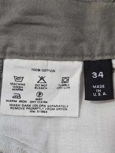 Patagonia Iron Clad Organic Cotton Chino Pants Men's 34x30 Flat Front Gray #DC64 - Thumbnail 3