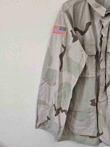 US Army DCU Desert Camo BDU Field Coat Jacket Large Long NSN: 8415-01-327-5314 - Thumbnail 2