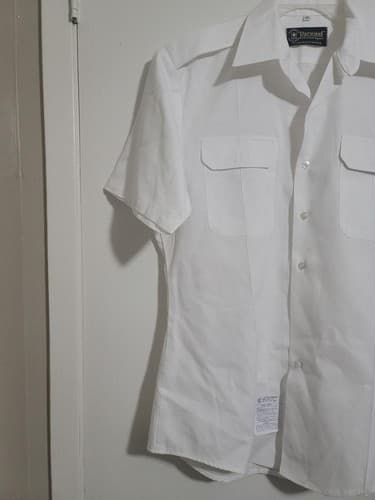 DSCP US Army Shirt Light Green Short Sleeve Military Uniform Size 17 #C52c - Thumbnail 2