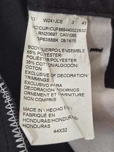 Dickies Navy Blue Work Pants Men's Size 44x32 Flat Front Chino Poly Cotton #DC64 - Thumbnail 8