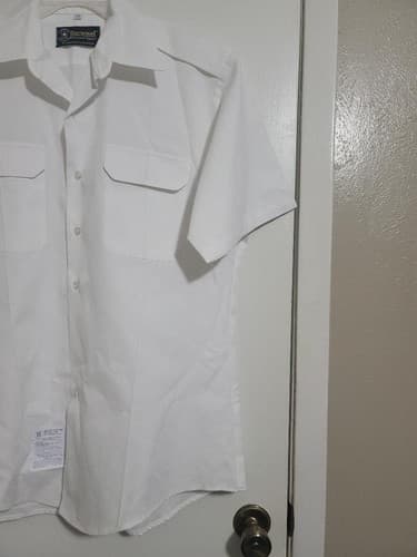 DSCP US Army Shirt Light Green Short Sleeve Military Uniform Size 17 #C52c - Thumbnail 3