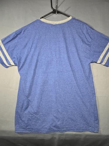 Jerzees Men's Heathered Blue Short Sleeve Pocket T-Shirt Size Large #S66j - Thumbnail 3