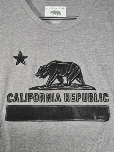 Ring of Fire Men's Heather Charcoal Gray Short Sleeve Graphic T-Shirt Sz 3XL S55 - Thumbnail 2