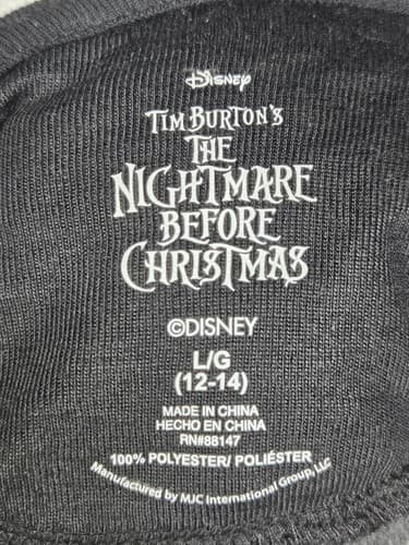 Disney The Nightmare Before Christmas Hooded Pajama Night Shirt Women's L Jack - Thumbnail 3