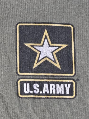 U.S. Army Official Graphic T-Shirt Men's Large Green Short Sleeve Logo Tee #S20a - Thumbnail 2