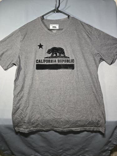 Ring of Fire Men's Heather Charcoal Gray Short Sleeve Graphic T-Shirt Sz 3XL S55