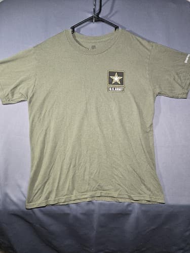 U.S. Army Official Graphic T-Shirt Men's Large Green Short Sleeve Logo Tee #S20a