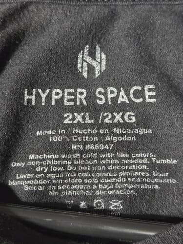 Hyper Space Men's Black Short Sleeve Graphic T-Shirt NASA Style Size 2XL #S10h - Thumbnail 5