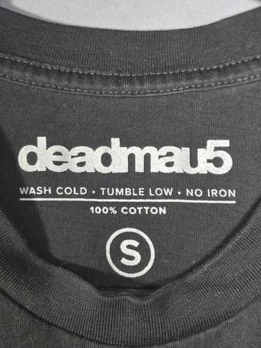 Deadmau5 Men's Black Short Sleeve Graphic T-Shirt Mau5head Logo Size Small #S11d - Thumbnail 6