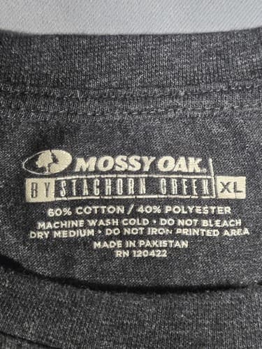 Mossy Oak Men's Short Sleeve Graphic T-Shirt Gray Camo Logo Size XL #S77m - Thumbnail 4