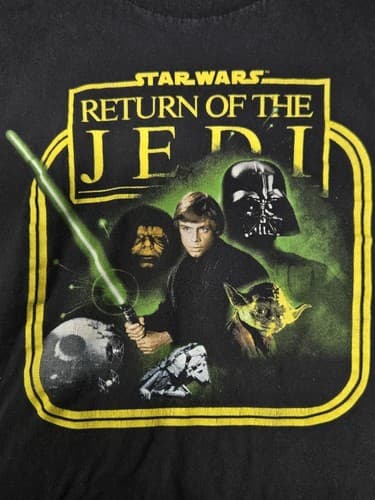 Star Wars Men's Black Short Sleeve Graphic T-Shirt Iconic Logo Men's Size L S44w - Thumbnail 2