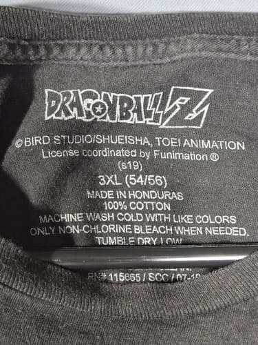 Dragon Ball Z Men's Black Short Sleeve Graphic T-Shirt Goku Logo Size 3XL #S99d - Thumbnail 4