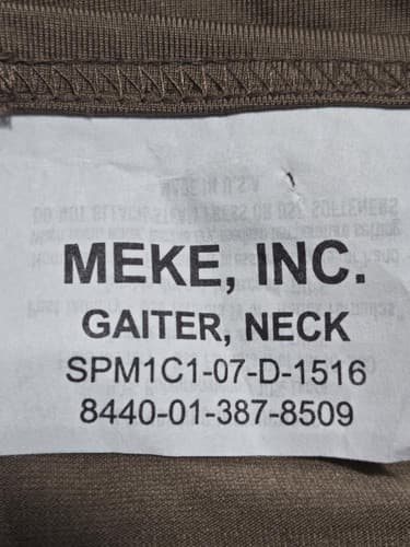 Military Clothing Issued Brown/Tan Neck Gaiter NSN:8440-01-387-8509 #G75g - Thumbnail 5