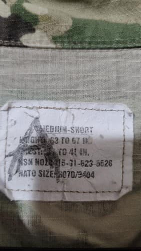 US Military OCP Multicam Combat Uniform Jacket Coat Medium Short #23b - Thumbnail 7