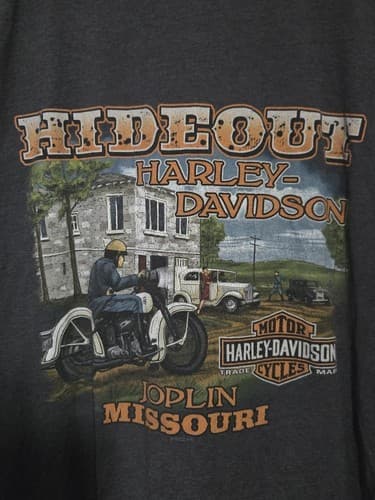 Harley-Davidson Hideout Joplin Missouri T-Shirt Mens 3XL Short Sleeve Tee #S18s - Thumbnail 4
