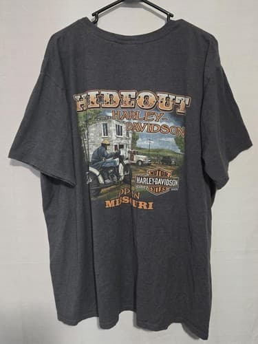 Harley-Davidson Hideout Joplin Missouri T-Shirt Mens 3XL Short Sleeve Tee #S18s - Thumbnail 3
