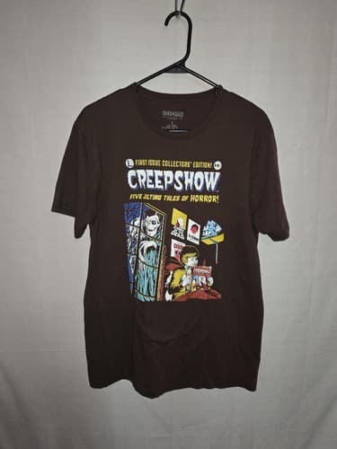 Creepshow Movie Graphic T-Shirt Mens Size Large Black Horror Film 1982 VGC #R10r