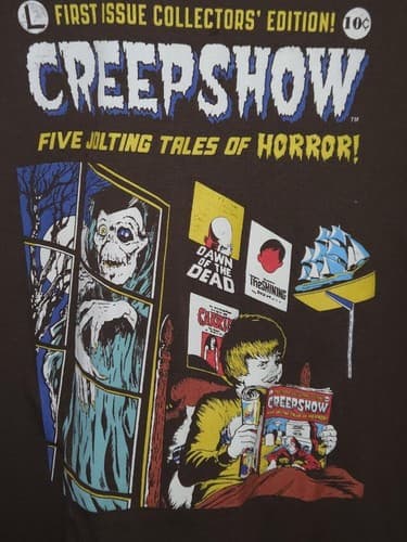 Creepshow Movie Graphic T-Shirt Mens Size Large Black Horror Film 1982 VGC #R10r - Thumbnail 2