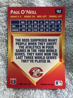 1992 Donruss Triple Play - Paul O'Neill #162 (M2)