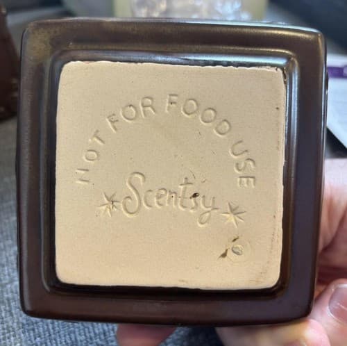 Scentsy “Faith” Replacement Warmer Dish – Brown Square Ceramic Tray #M54m - Thumbnail 5