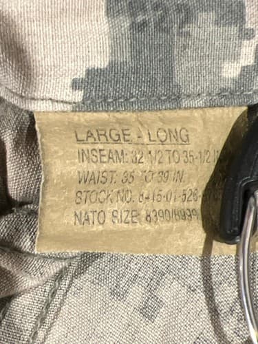 USGI ACU Trousers Large Long Digital Camo Ripstop Army Combat Military Issue - Thumbnail 3