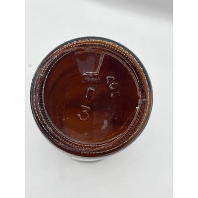 Vintage Amber Glass Floral Vases Set of 2 – 1970s Brown Glass Painted Bouquet - Thumbnail 6