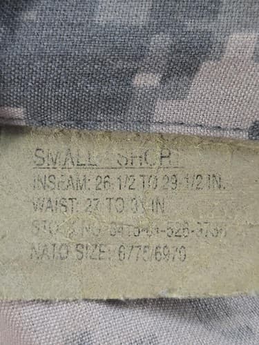 USGI ACU Trousers Small Short Digital Camo Ripstop Army Combat Military Issue - Thumbnail 3