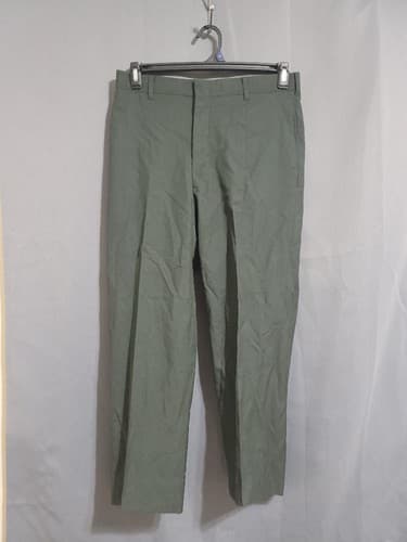 Men's Military Uniform Poly/Wool Dress Trousers Pants 33S Serge Green #44v