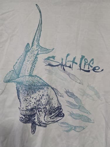 Salt Life Long Sleeve T-Shirt Mens Medium Graphic Coastal Athletic Tee #S13s - Thumbnail 4