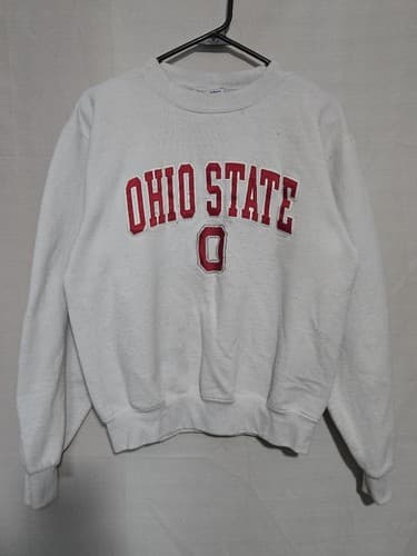 OHIO State Champion Long Sleeve T-Shirt Mens Small Grey Classic Script Logo