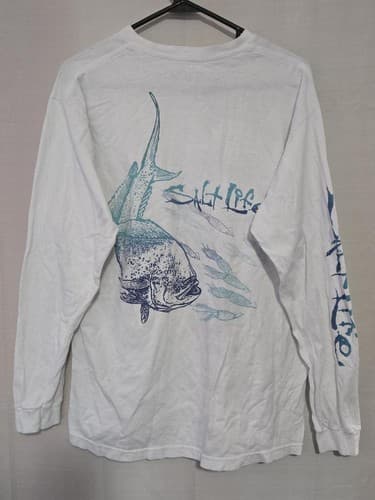 Salt Life Long Sleeve T-Shirt Mens Medium Graphic Coastal Athletic Tee #S13s - Thumbnail 3